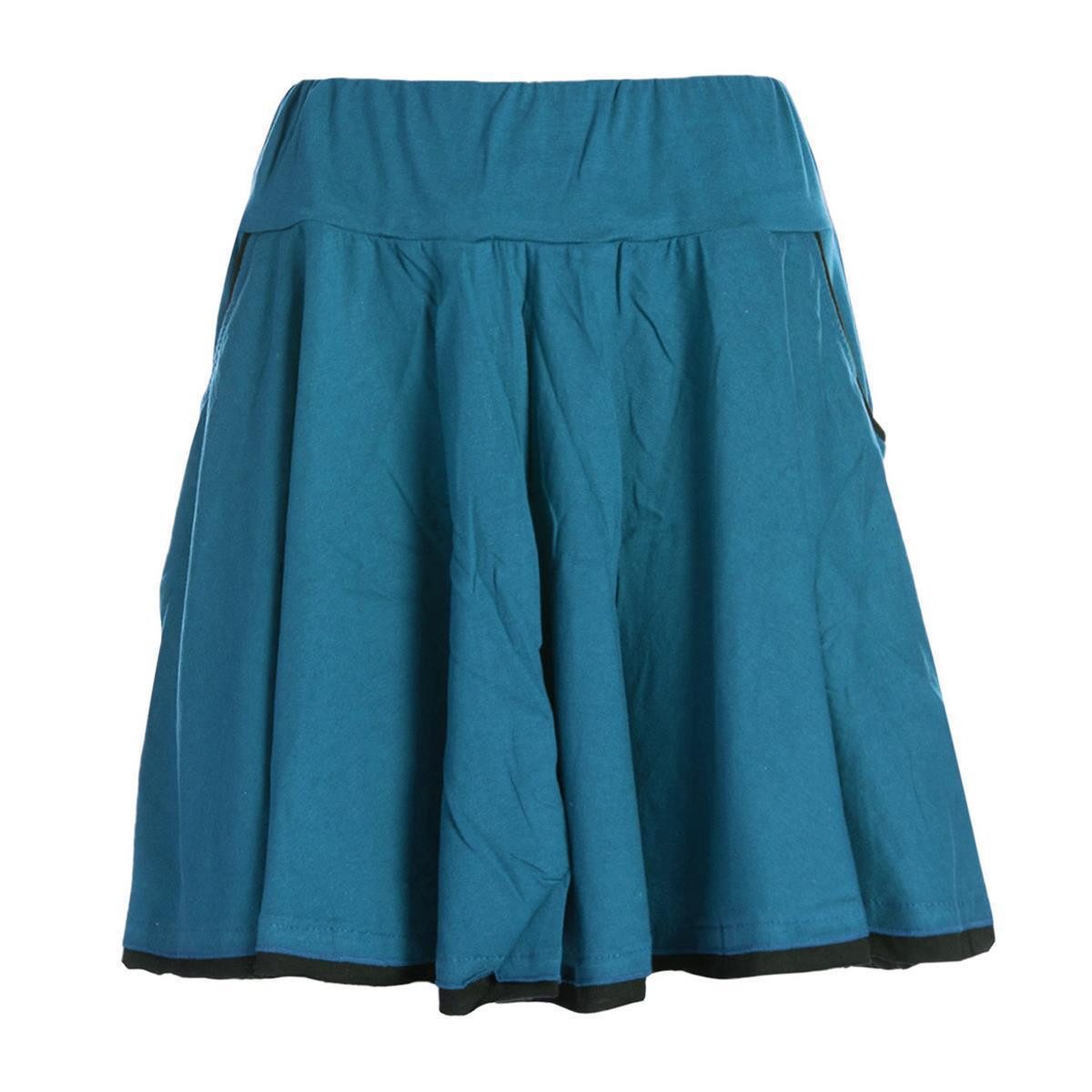 Vishes Minirock Zweifarbiger kurzer Damen-Rock Mini-Rock Tanz-Rock Baumwoll günstig online kaufen