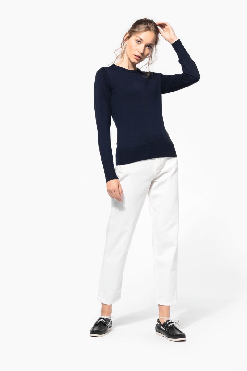 Kariban Sweatshirt Damen Pullover Rundhals