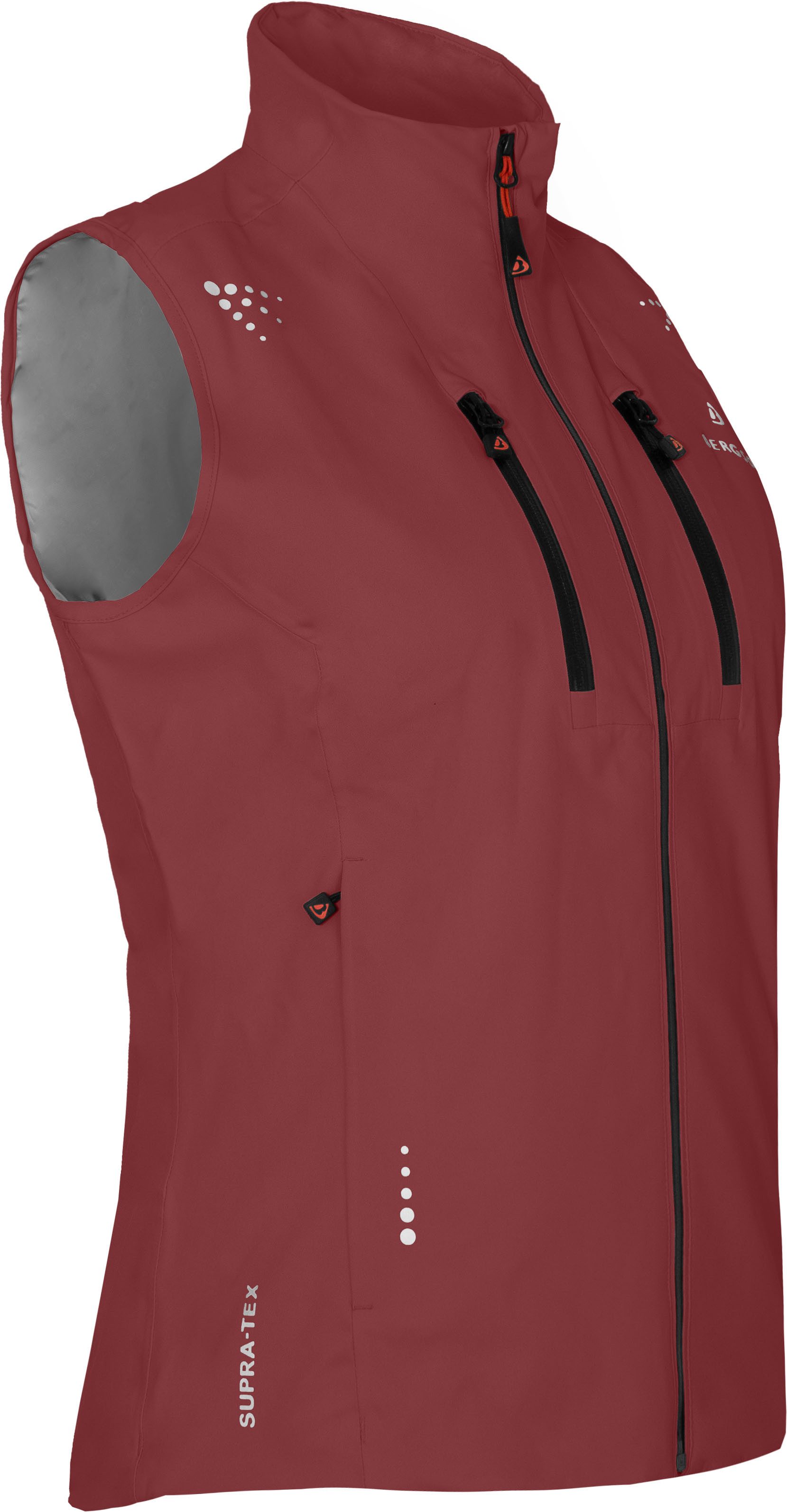 Bergson Regenjacke LEKNES THERMO Weste Damen Regenweste, recycelt, leicht wattiert, 20000 mm Wassersäule, No