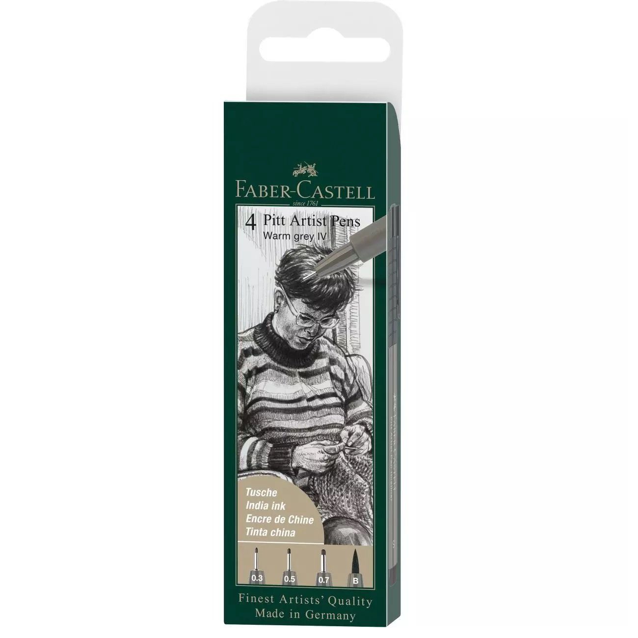 Fineliner 4 Pitt Artist Pens Tuschestifte Warm Grey