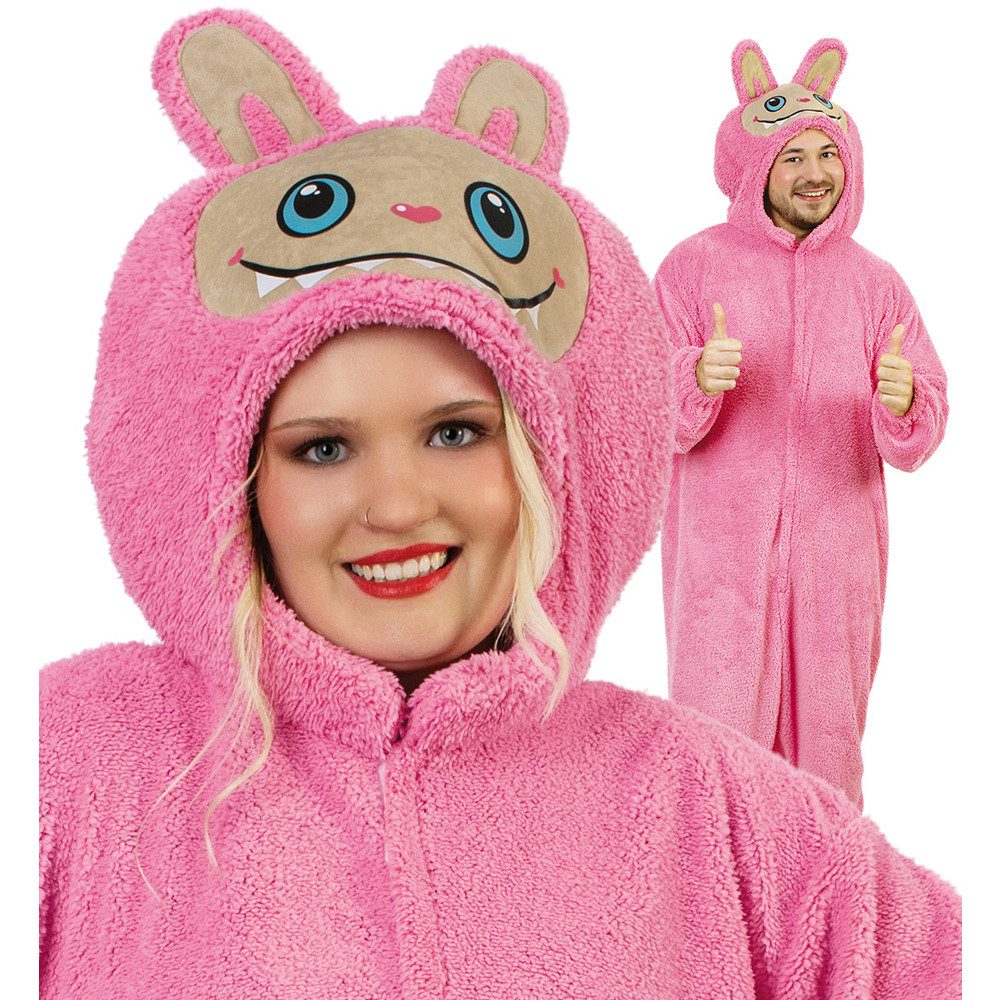 Fries Kostüm Kostüm - Knuddelmonster - pink - Einheitsgröße
