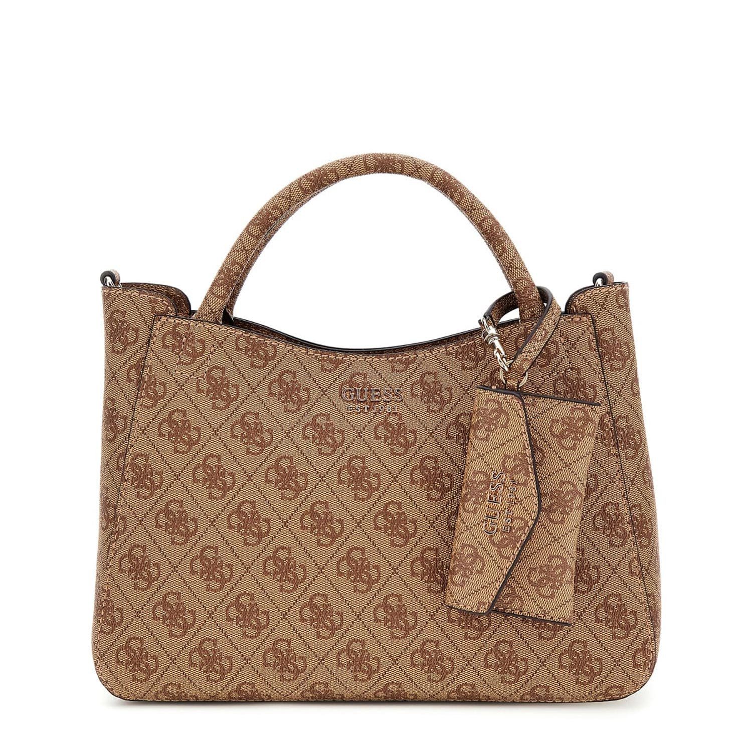 Guess Umhängetasche GUESS Handtasche Brenton Latte Logo (1, 1-tlg., 1)