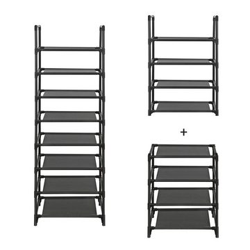 SONGMICS Schuhregal Schuh-Organizer, Eisenrahmen, für 16-20 Paar Schuhe