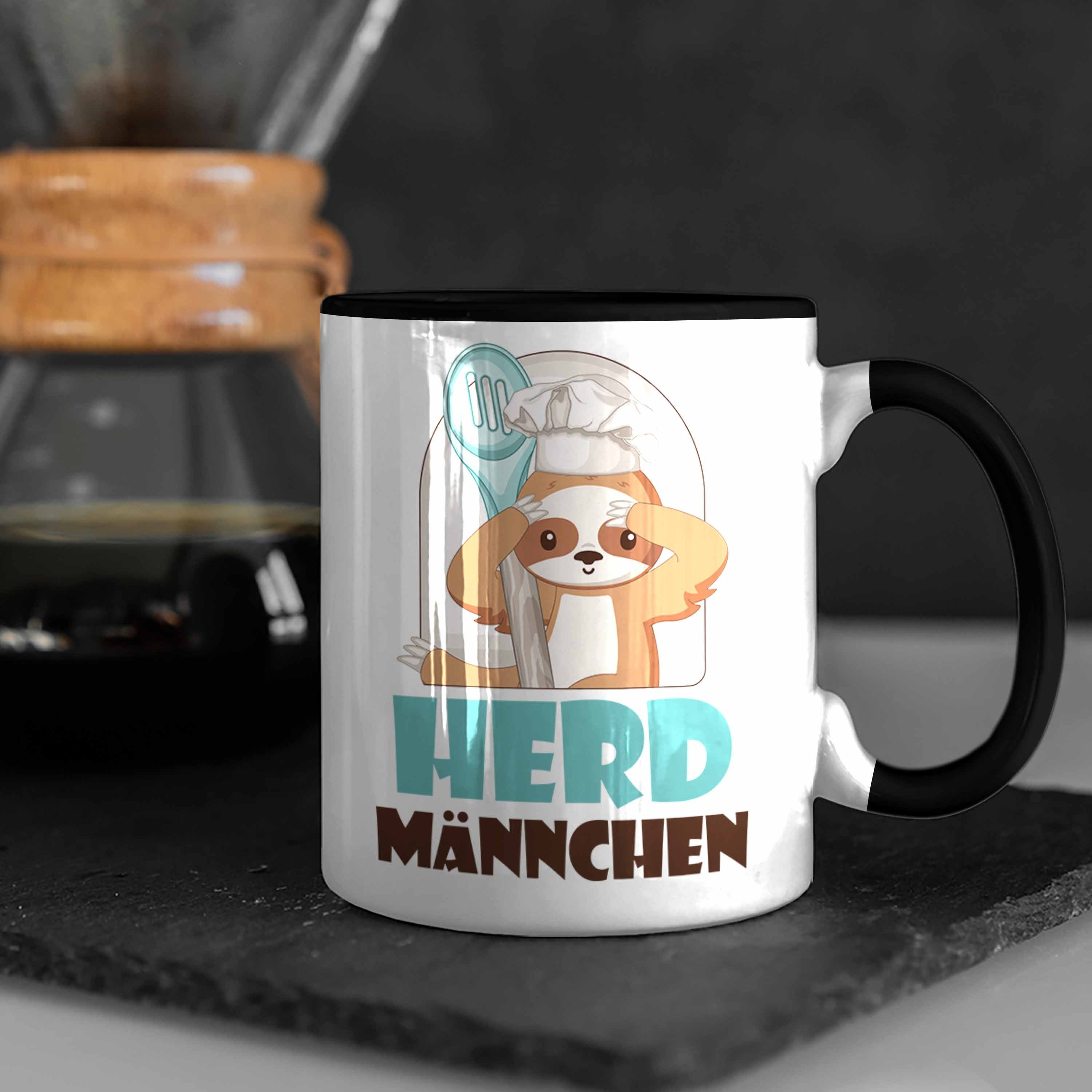 - Schwarz Herd-Männchen Koch Tasse Tasse Trendation Geschenk für Köche Geschenkiee Trendation