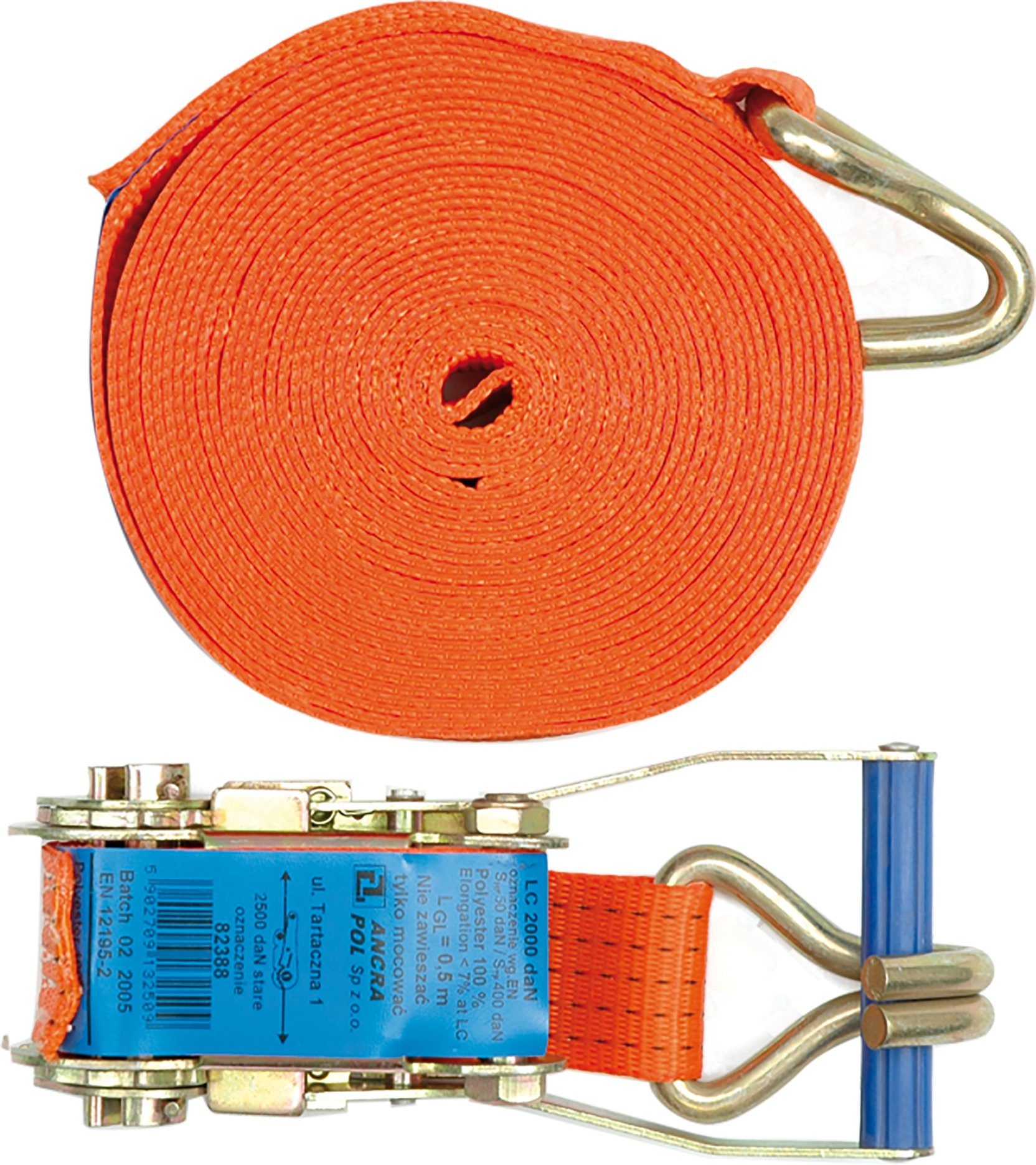 TRIZERATOP Gepäckgurt Taśma do bagażu 2000/5000dan 50/8m 2cz, (Zweiteiliges Spanngurt-Set 50 mm x 8 m, 2000 daN)