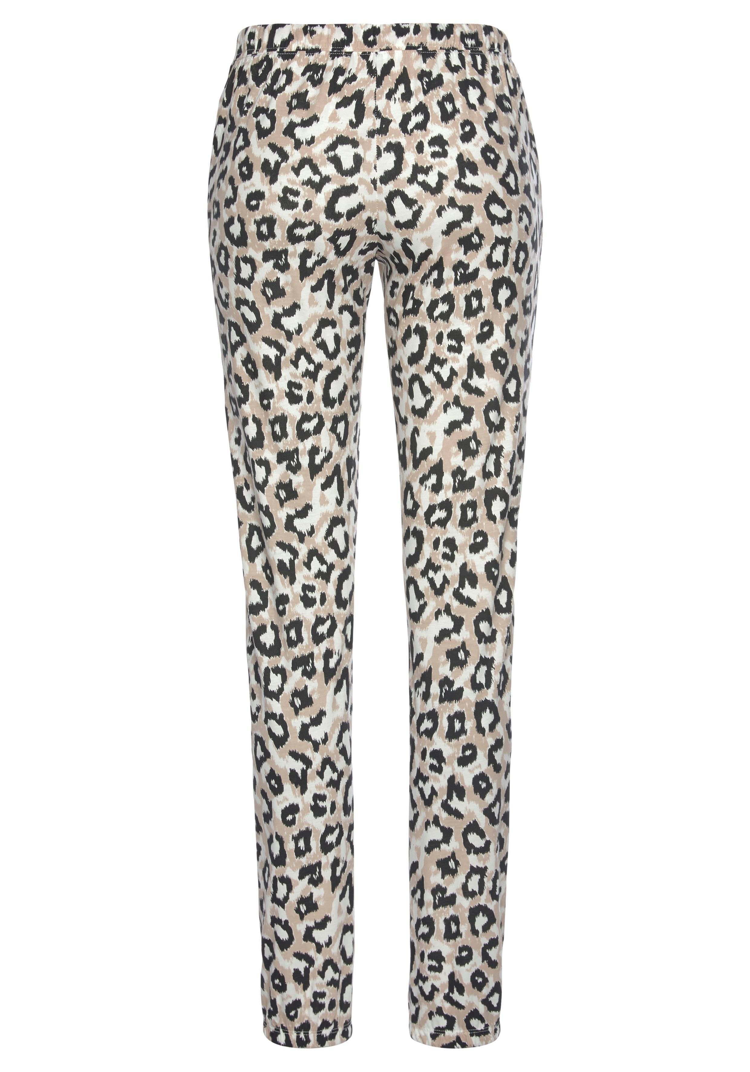 LASCANA Schlafhose (1-teilig) Uni oder mit tollem Animal-Print