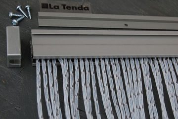 La Tenda Insektenschutz-Vorhang La Tenda ASCONA 1 XL Streifenvorhang transparent, 120 x 230 cm, PVC - Länge und Breite individuell kürzbar
