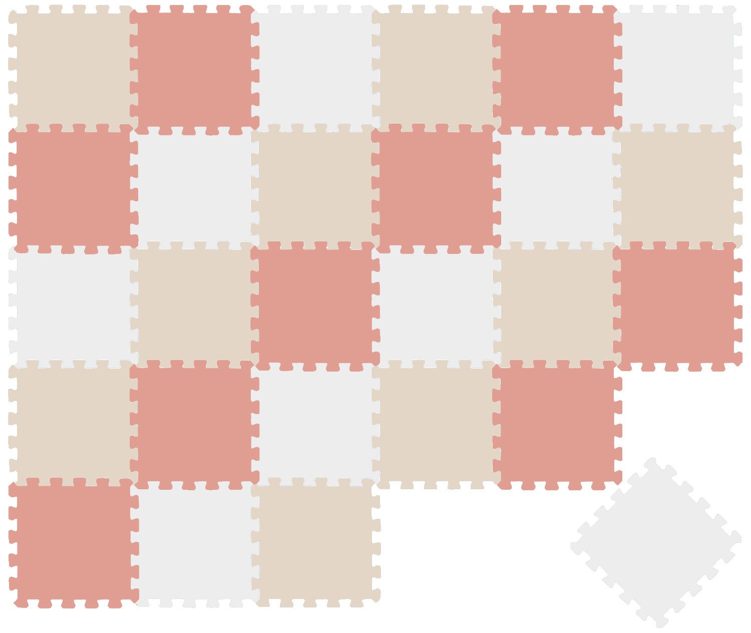 LittleTom Puzzlematte ab dem 1. Tag - 27 Teile Baby Spielmatte - 30 x 30 Kinder Krabbelmatte, (27-tlg), Spielunterlage für Babys und Kleinkinder - Kinderzimmer Puzzleteppich