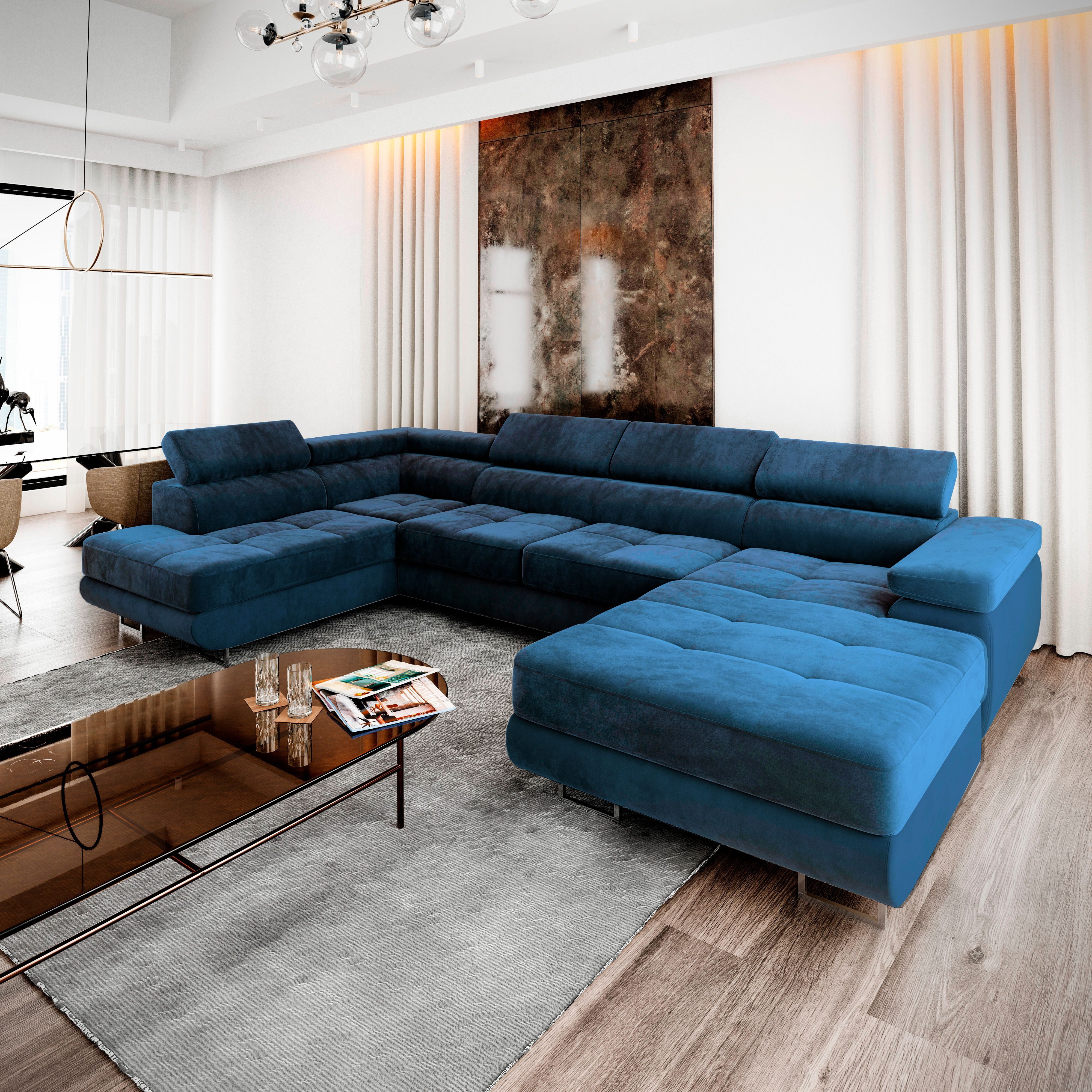 Masseno Ecksofa CASONE mit Schlaffunktion U-Form, günstig online kaufen