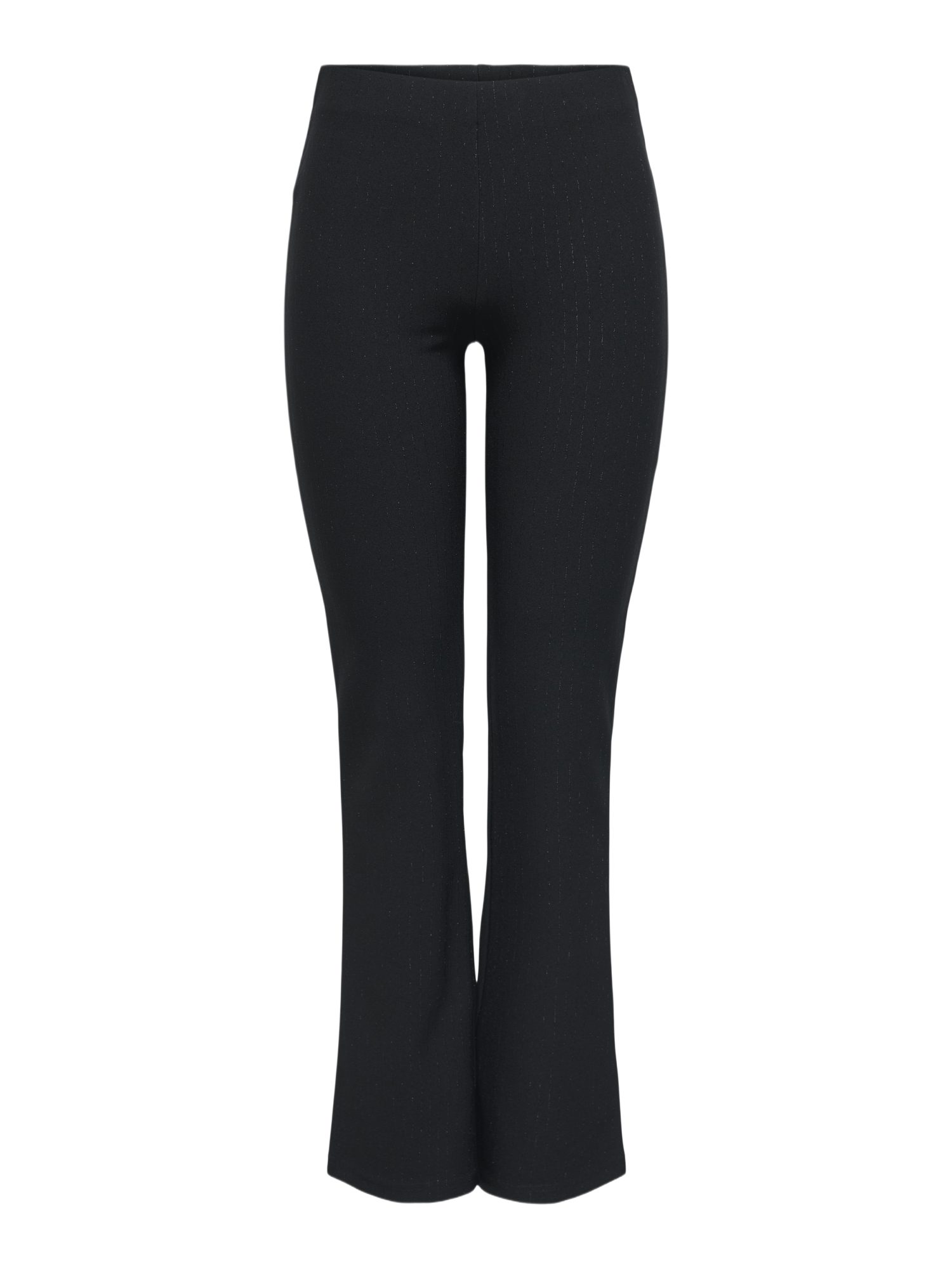 ONLY Stoffhose schwarz, Casual, Polyester, Unifarben, Flared Fit, Mittel