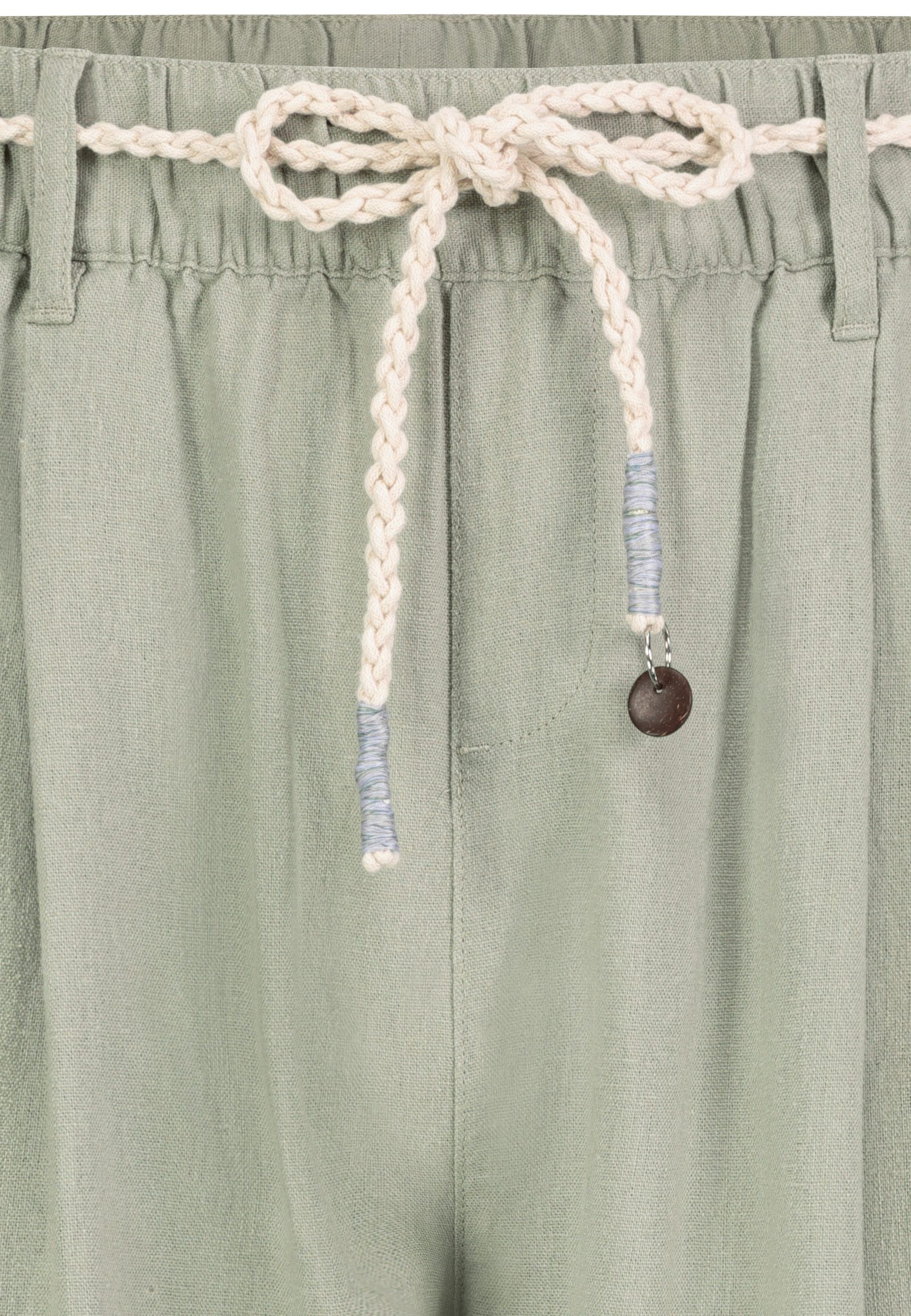 Eight2Nine Bermudas Damen Bermuda-Shorts mit Kordel Kurze Leinen-Viskose Shorts mit dekorativer Kordel, Seitentaschen