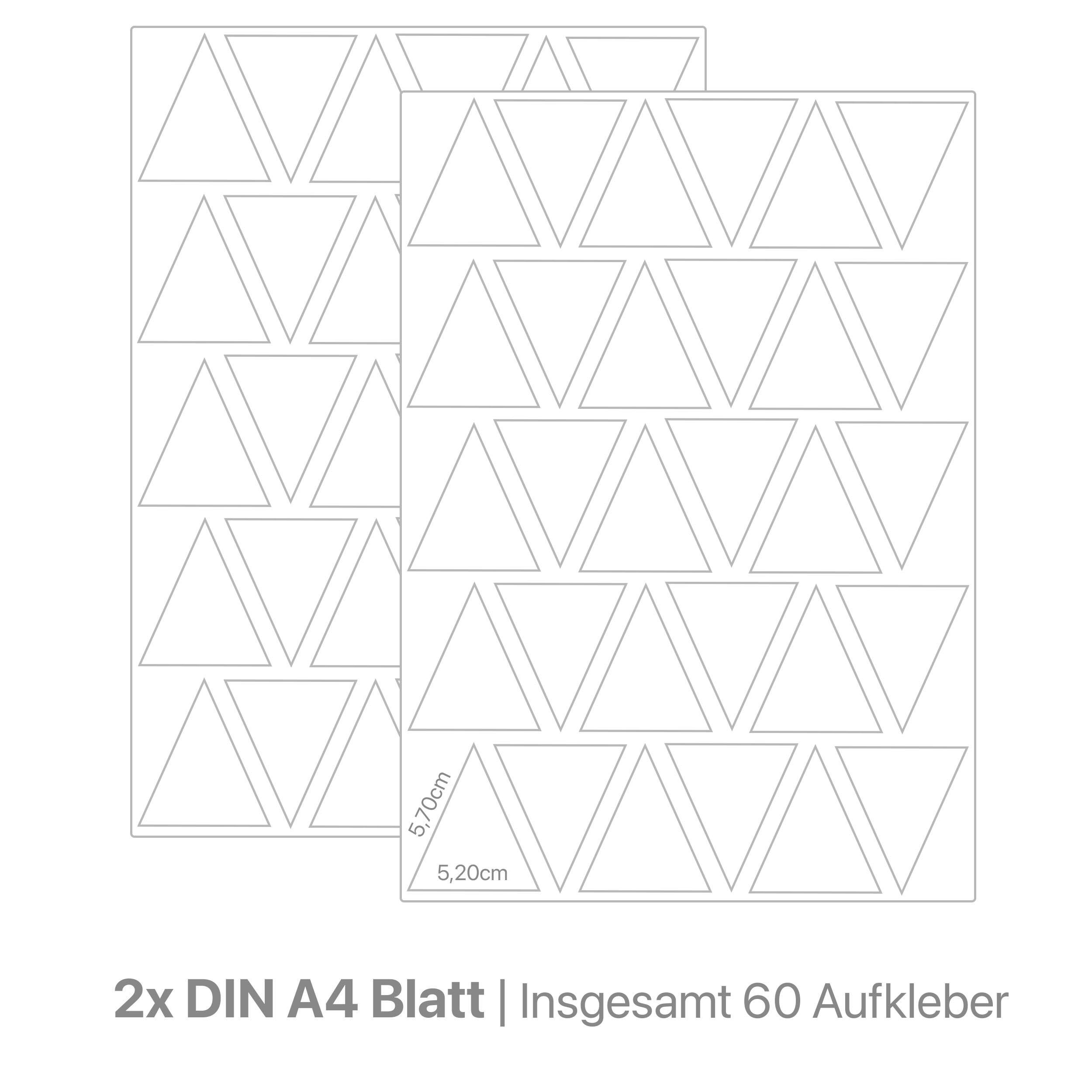 WANDKIND Wandtattoo Dreieck Set 60 Stück V286 Triangle