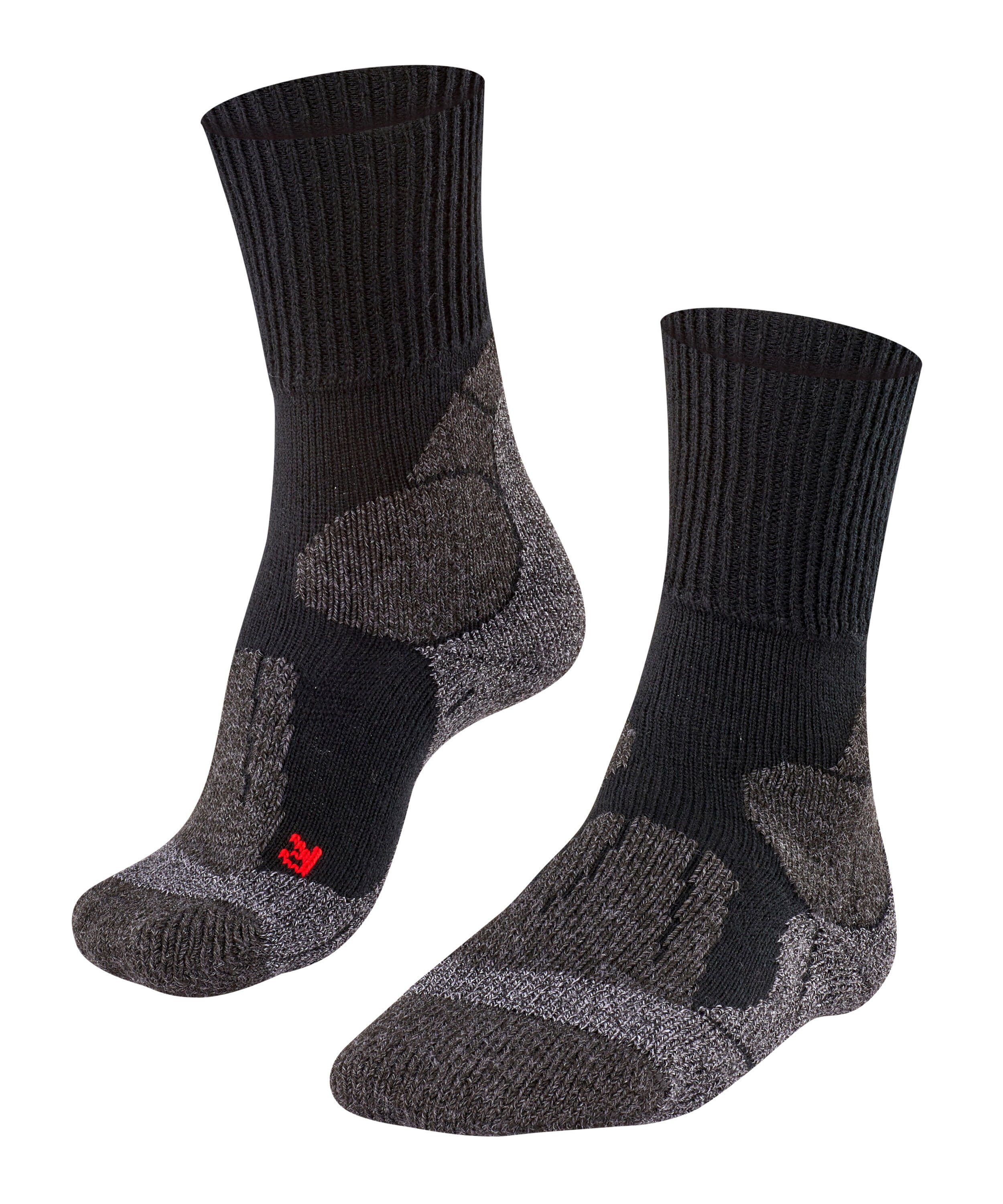 Gelände Adventure für (1-Paar) Hoher FALKE Schutz Wandersocken black-mix (3010) bergiges TK1