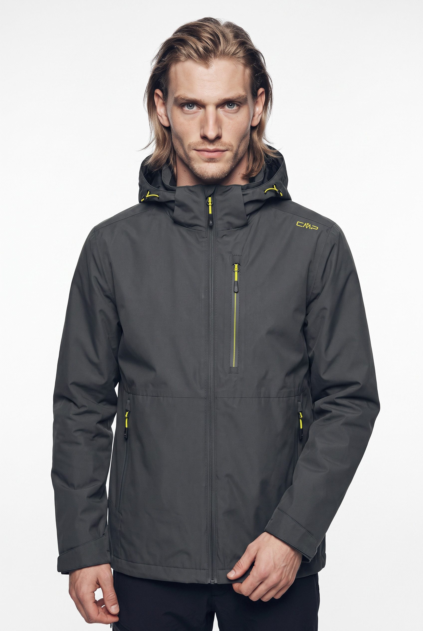 CMP 3-in-1-Funktionsjacke MAN JACKET ZIP HOOD DETACHABLE INN.JACKET (2-St) 2-teiliges Design, mit herausnehmbarer Innenjacke, sportlicher Stil