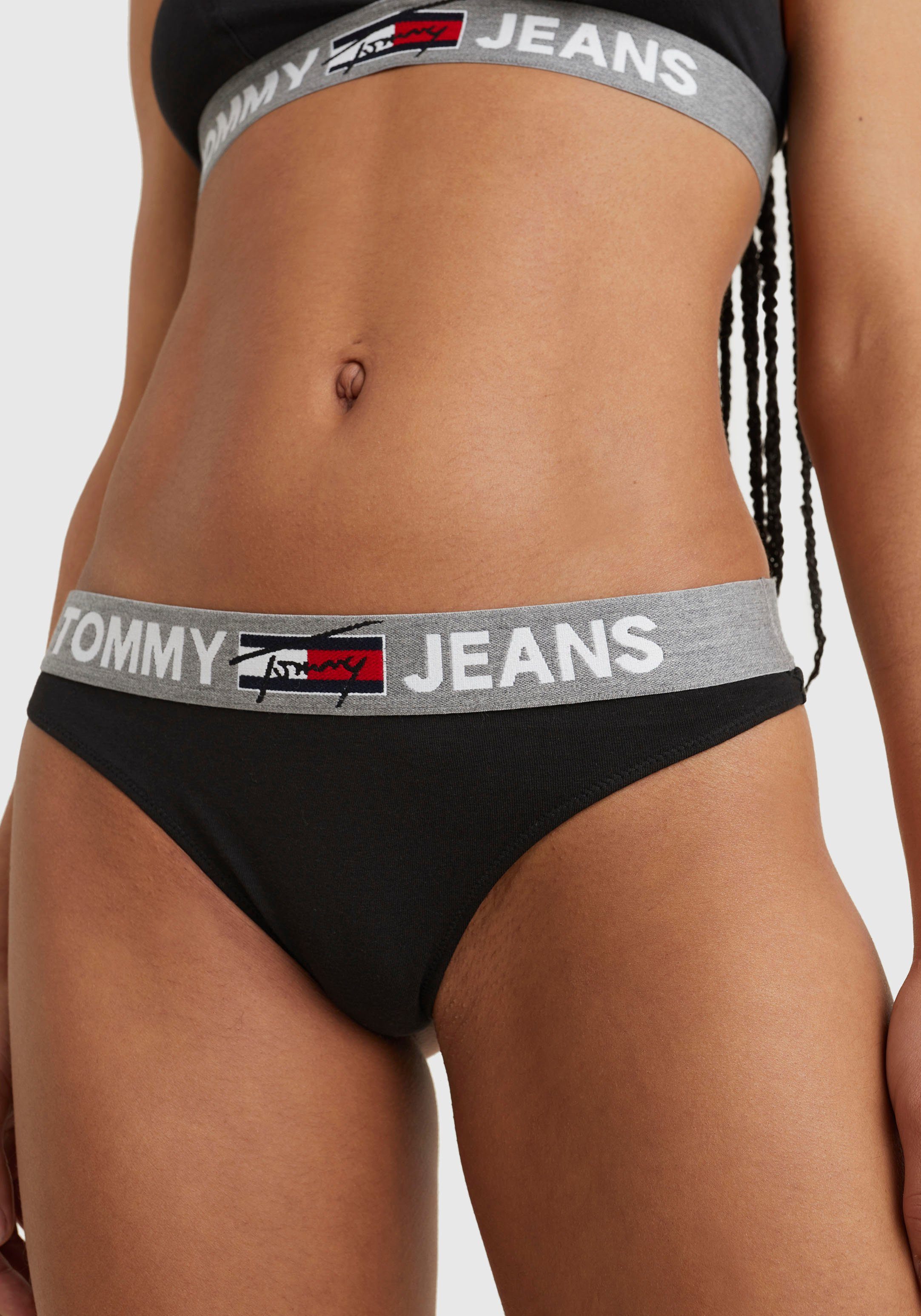 Logobündchen Underwear T-String mit Hilfiger Tommy breitem