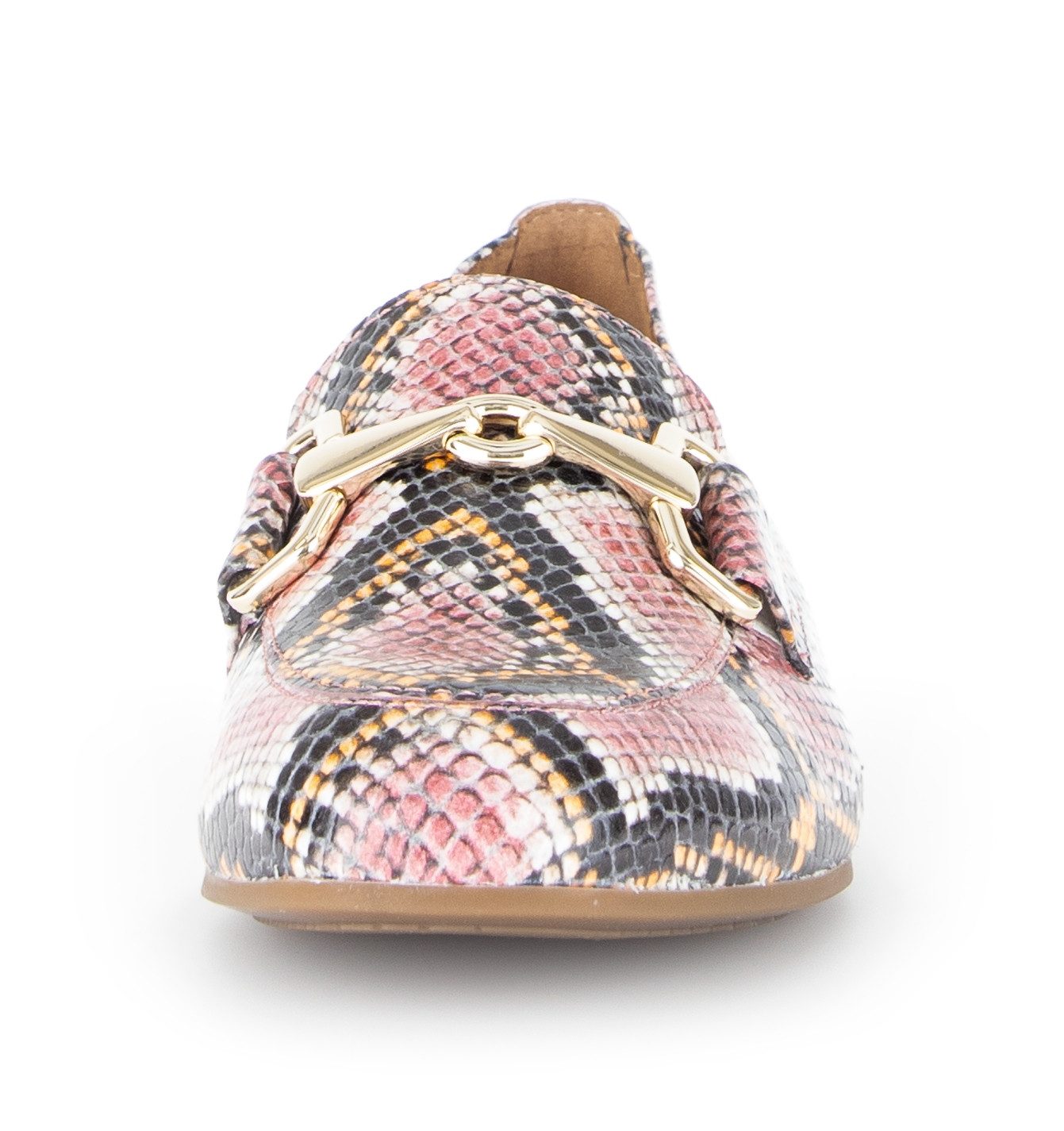 Gabor Slipper Blockabsatz, Businessschuh mit goldfarbenem Schmuck-Zierriegel