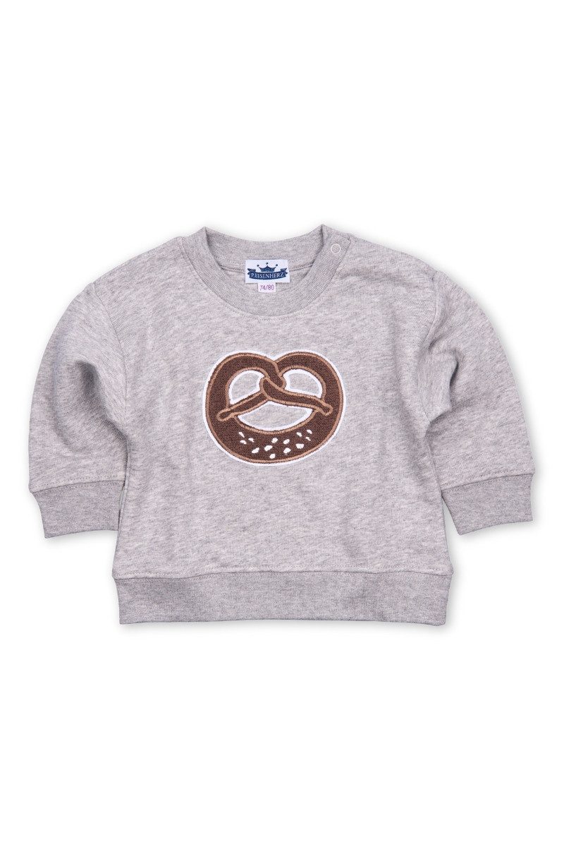 P.Eisenherz Trachtenkleid Pullover Baby/Kind - BREZEL - grau