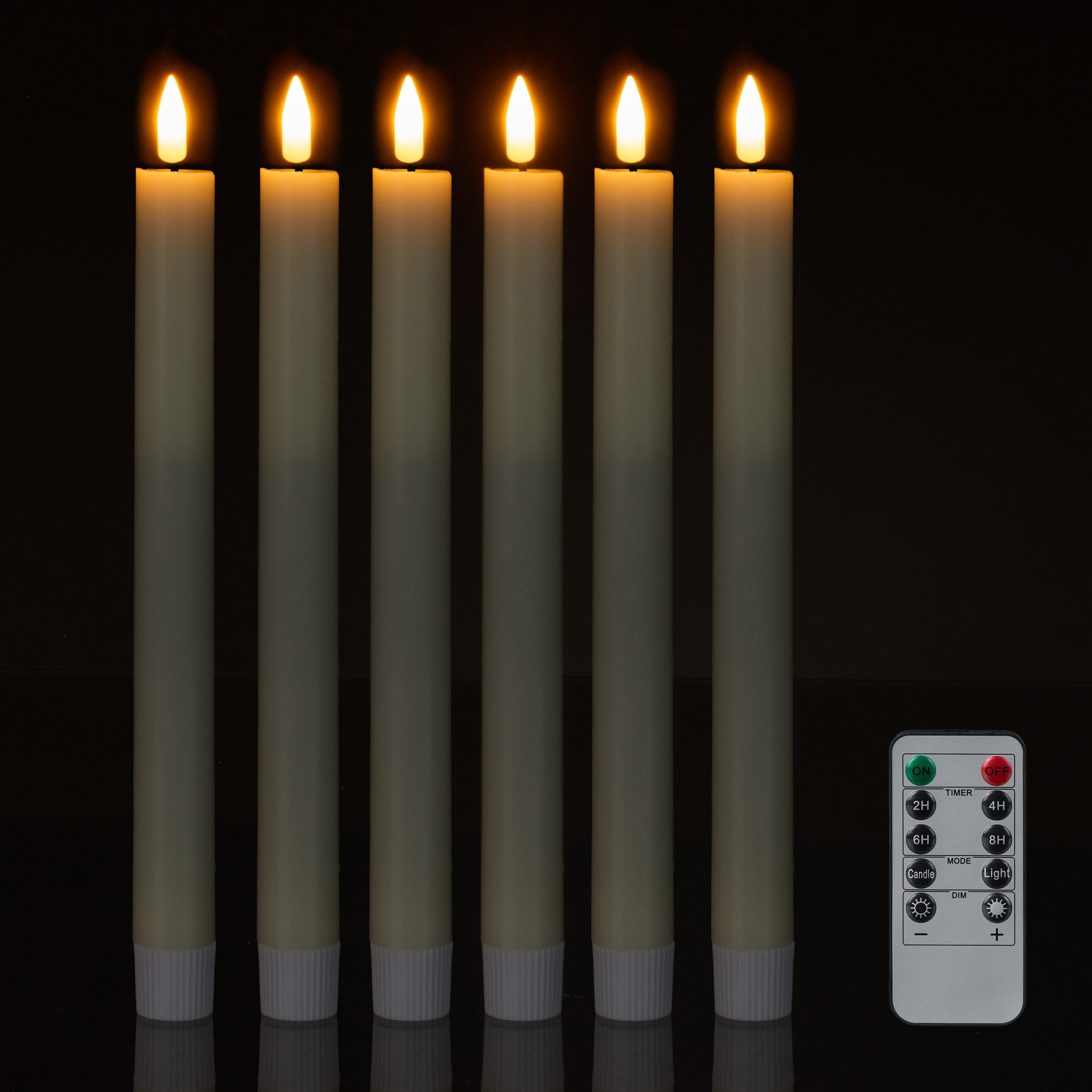 relaxdays LED-Kerze LED Stabkerzen mit Timer günstig online kaufen