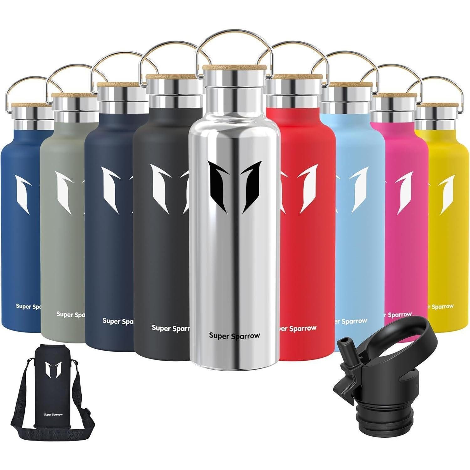 LuxusKollektion Thermoflasche Trinkflasche Edelstahl Auslaufsicher BPAfrei 750 ml Edelstahl
