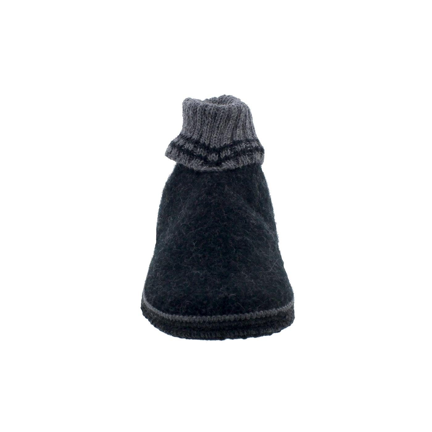 Stegmann Gottstein Feldkirch, Hüttenschuh aus reiner Schurwolle, charcoal (dunk Hausschuh
