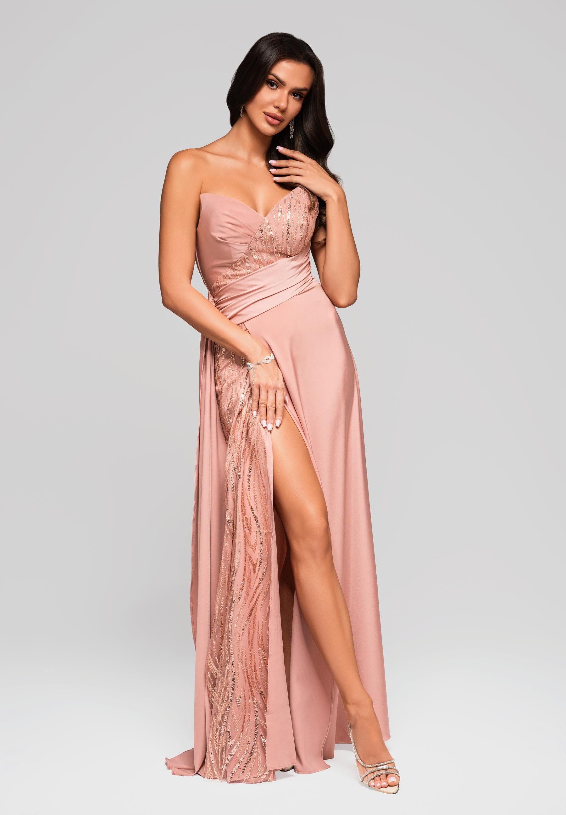 OMBRE Abendkleid Elegantes Abendkleid mit Pailletten – Bild 5 von 5