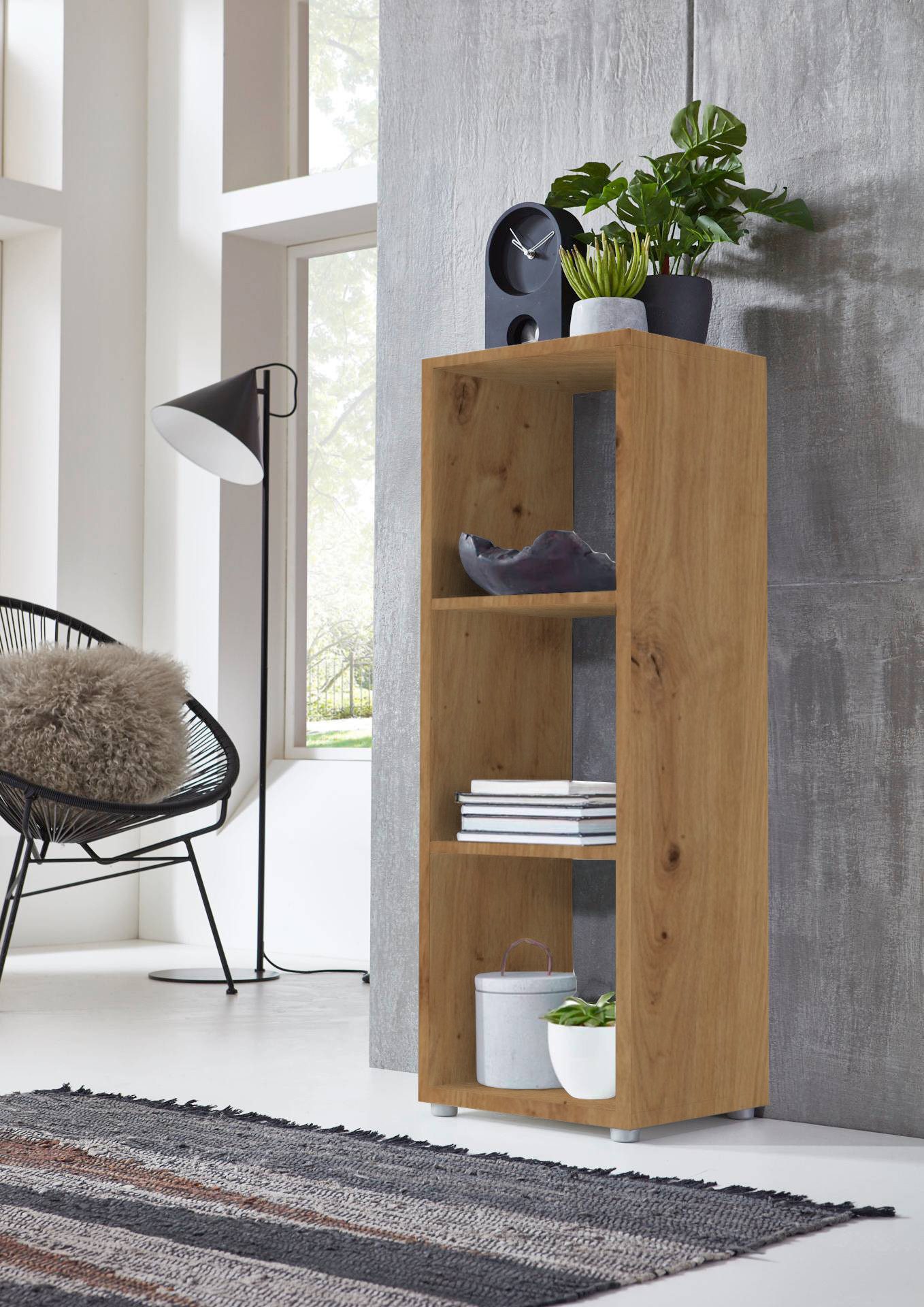 BMG Möbel Standregal NIZZA, Aktenregal, Würfel, Säulen Regal mit 3 Fächern, günstig online kaufen