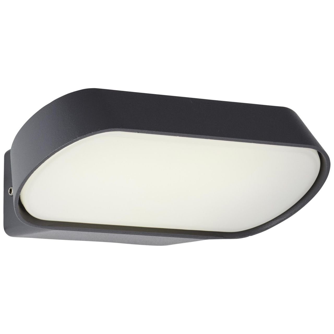 Brilliant LED Außen-Wandleuchte Samira, 3900K, Lampe, Samira LED  Außenwandleuchte schräg schwarz matt, Metall/Kunstst