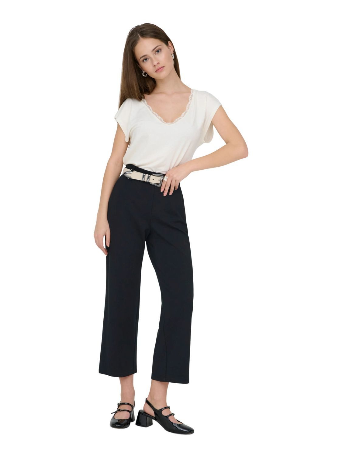 ONLY Chinohose ONLPOPTRASH LIFE MW STRAIGHT CULOTTE mit Stretch günstig online kaufen