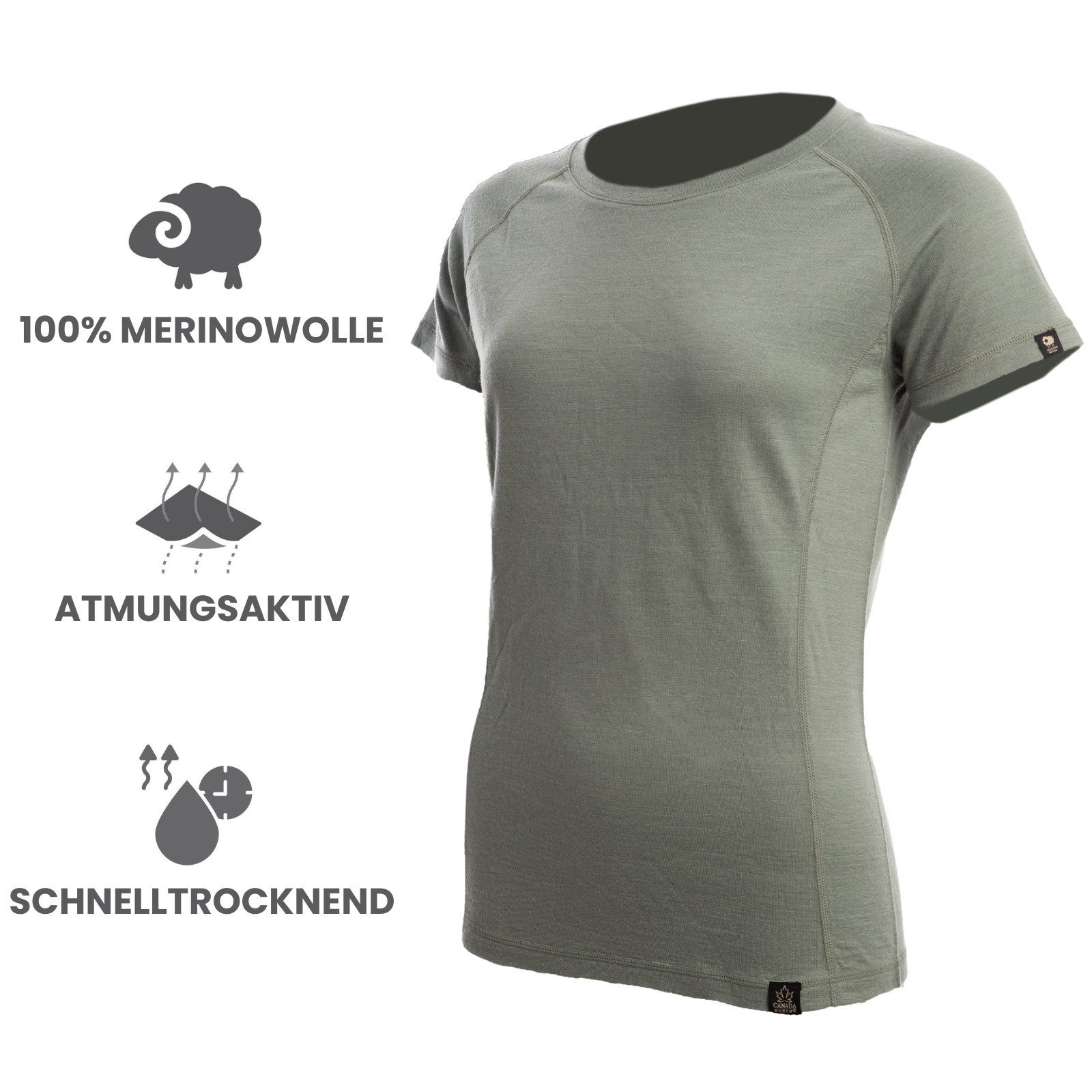 Canada North Thermounterhemd Kurzarmshirt Damen Chilcotin 2.0 Merinohemd (1 günstig online kaufen