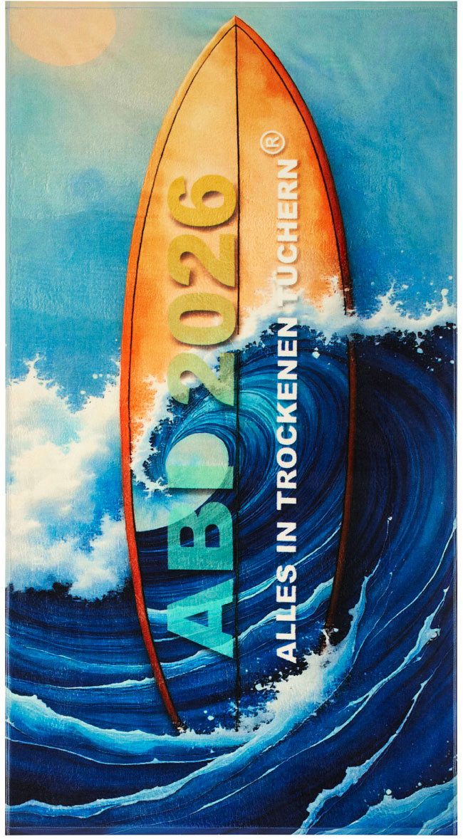 Egeria Strandtuch ABI 2026, Frottiervelours (1-St), 75x150 cm, "ABI 2025-Alles in trockenen Tüchern", Velours