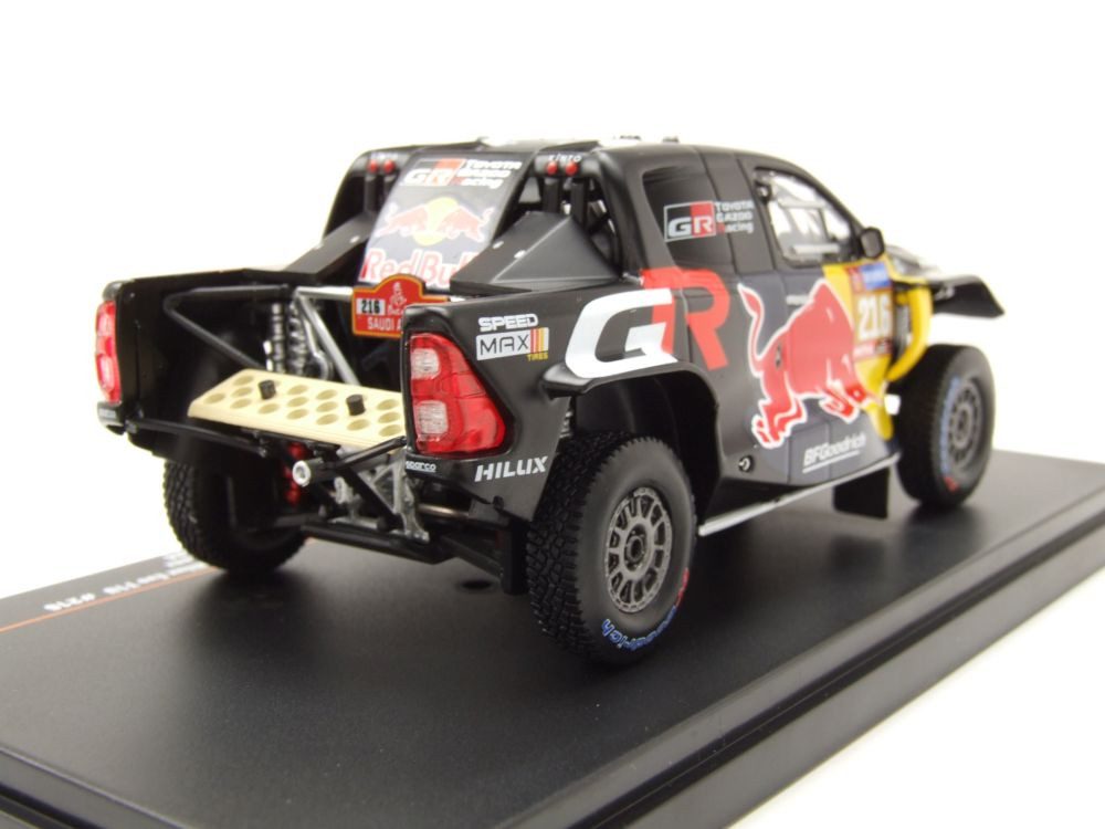 ixo Models Modellauto Toyota GR DKR Hilux Evo T1U #216 Rallye Dakar 2024 schwarz, Maßstab 1:43