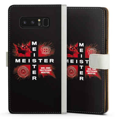 DeinDesign Handyhülle Bayer 04 Leverkusen Meister Offizielles Lizenzprodukt, Samsung Galaxy Note 8 Hülle Handy Flip Case Wallet Cover