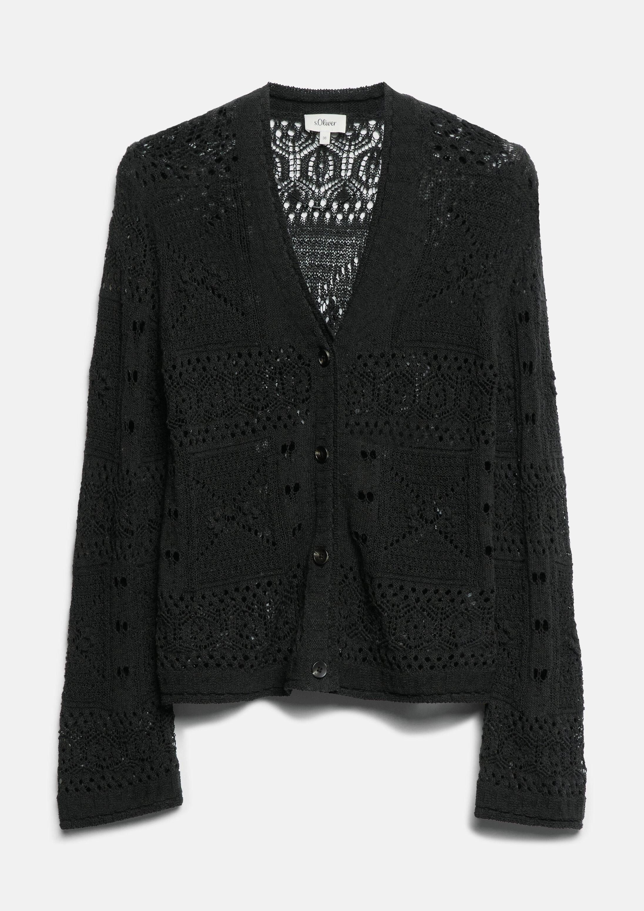s.Oliver Cardigan Strickjacke Ajour-Strickjacke