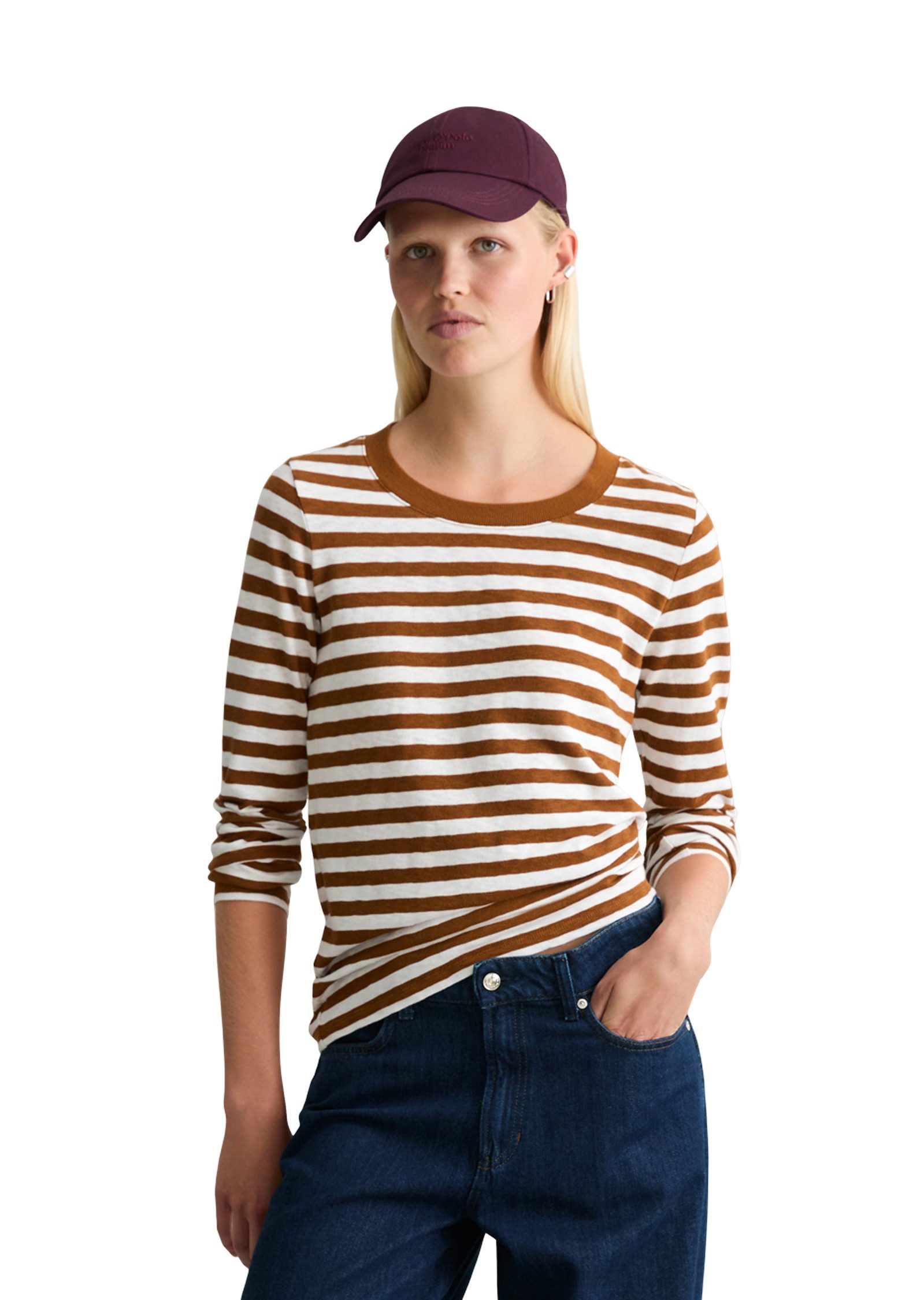 Marc O'Polo DENIM Langarmshirt aus Heavy Slub Jersey