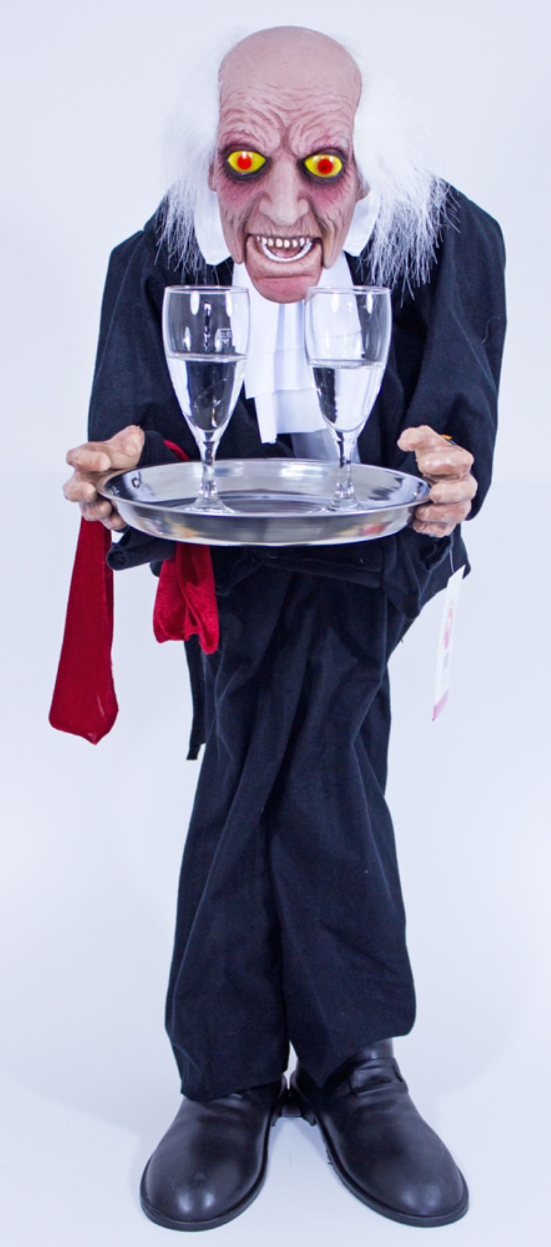 Das Kostümland Dekoobjekt Horror Butler Animiert 90 cm, Halloween Dekoratio