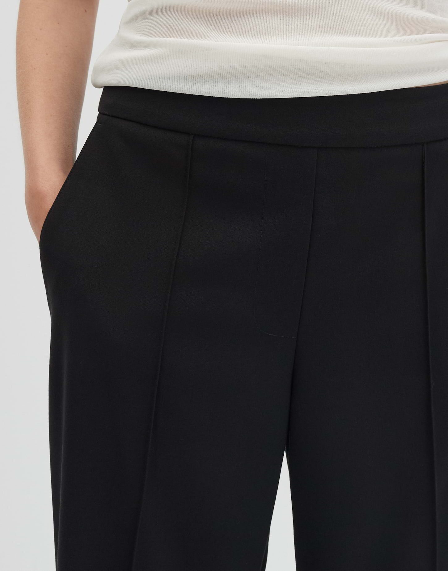 someday Schlupfhose CHARLIE CROPPED WIDE Leg Pants mit Viskosemix weiter, gerader Beinverlauf, pflegeleicht