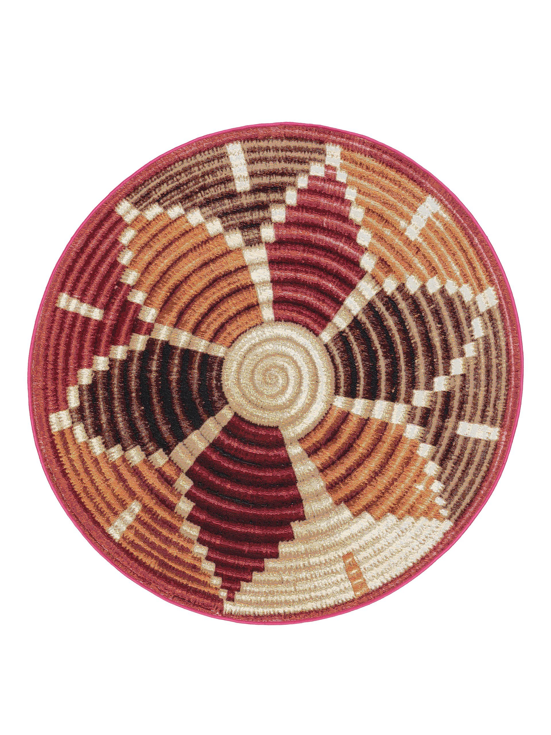 Outdoorteppich Kenya, benuta, rund, Höhe: 5 mm, Kunstfaser, Berber, Ethno-Style, Wohnzimmer