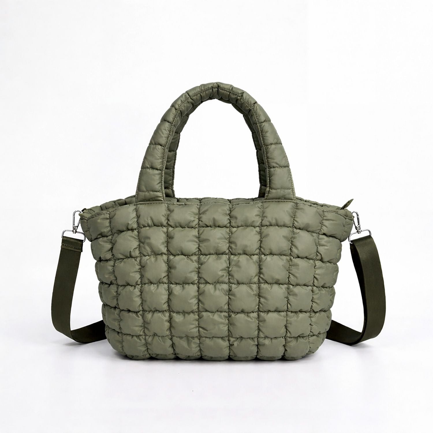 Tragetasche Tasche mit Quilting und langem Henkel (grün)