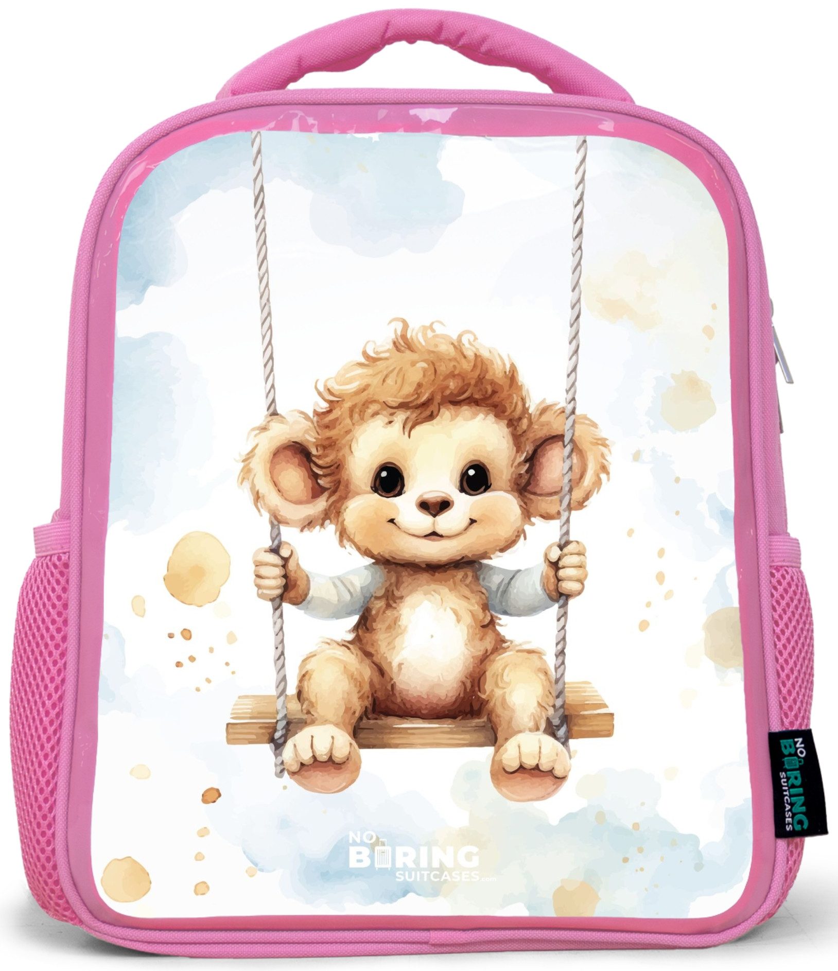 Rucksack Rosa - Aquarell schaukelnder Affe