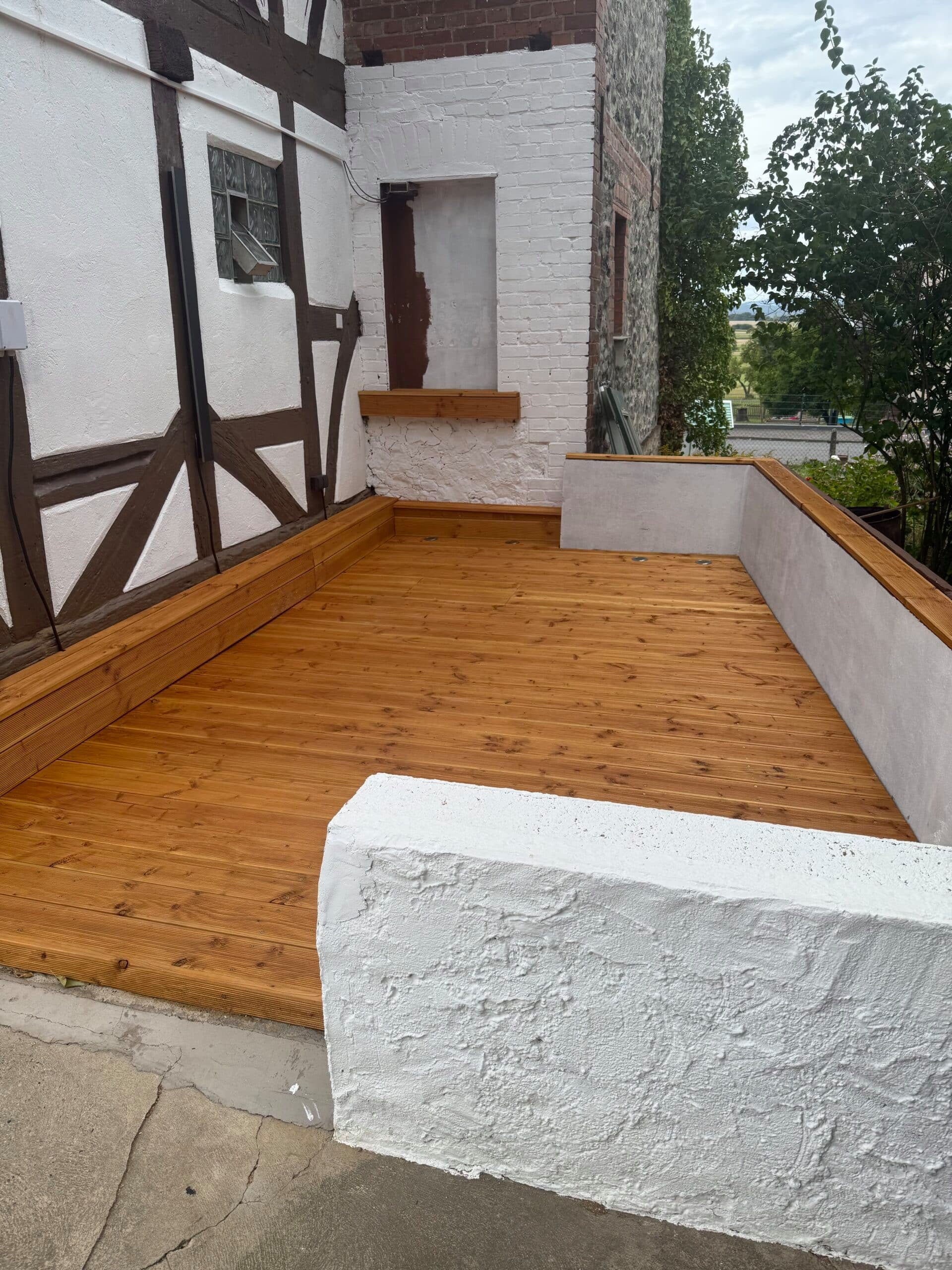 Woodtex Terrassendielen WOODTEX Holz Terrassendiele Nadelholz Hellbraun Outdoor, BxL: je 13.8x300 cm, 24 mm Stärke