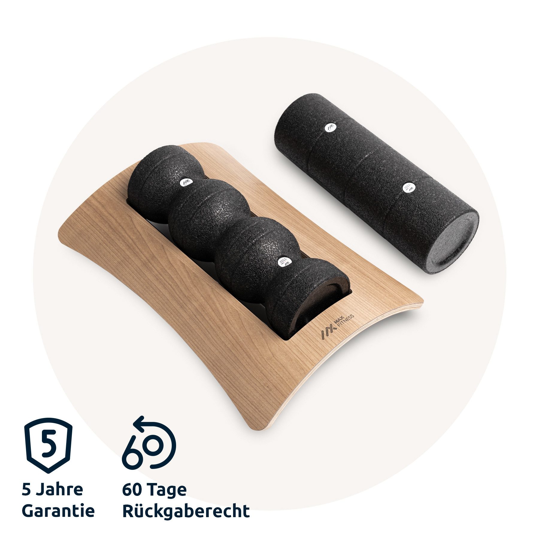 Max Fitness Faszienrolle Faszien-Trainer Starter Set 3-teilig