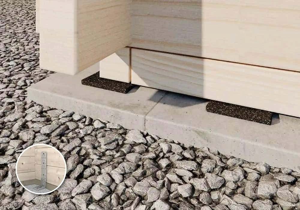 PGH Gartenhaus Montagezubehör und Befestigung ES, (Set), in Naturbelassen