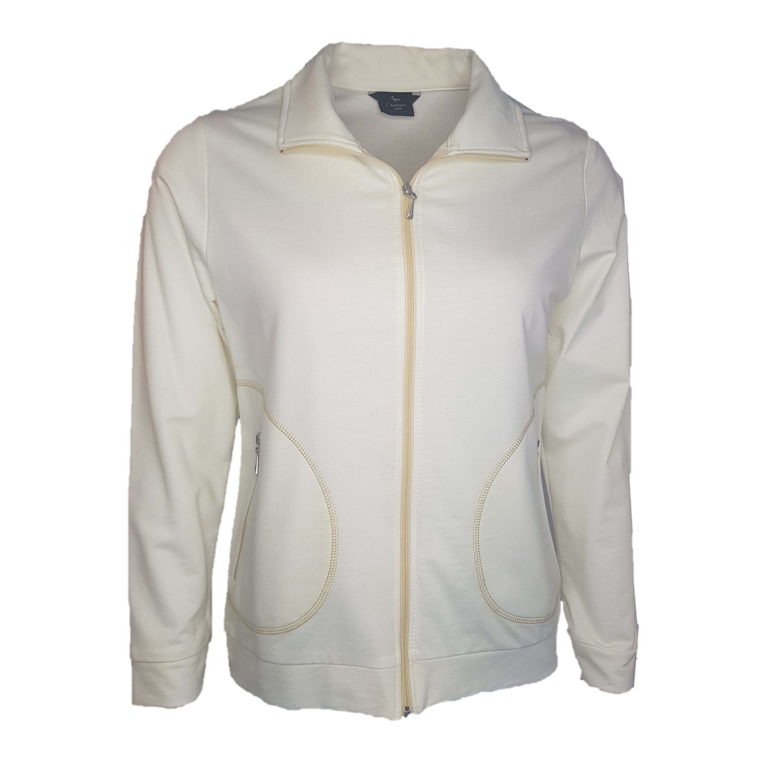 Authentic Klein Sweatjacke Damen Sport- und Freizeitjacke aus 100% Baumwolle ecru