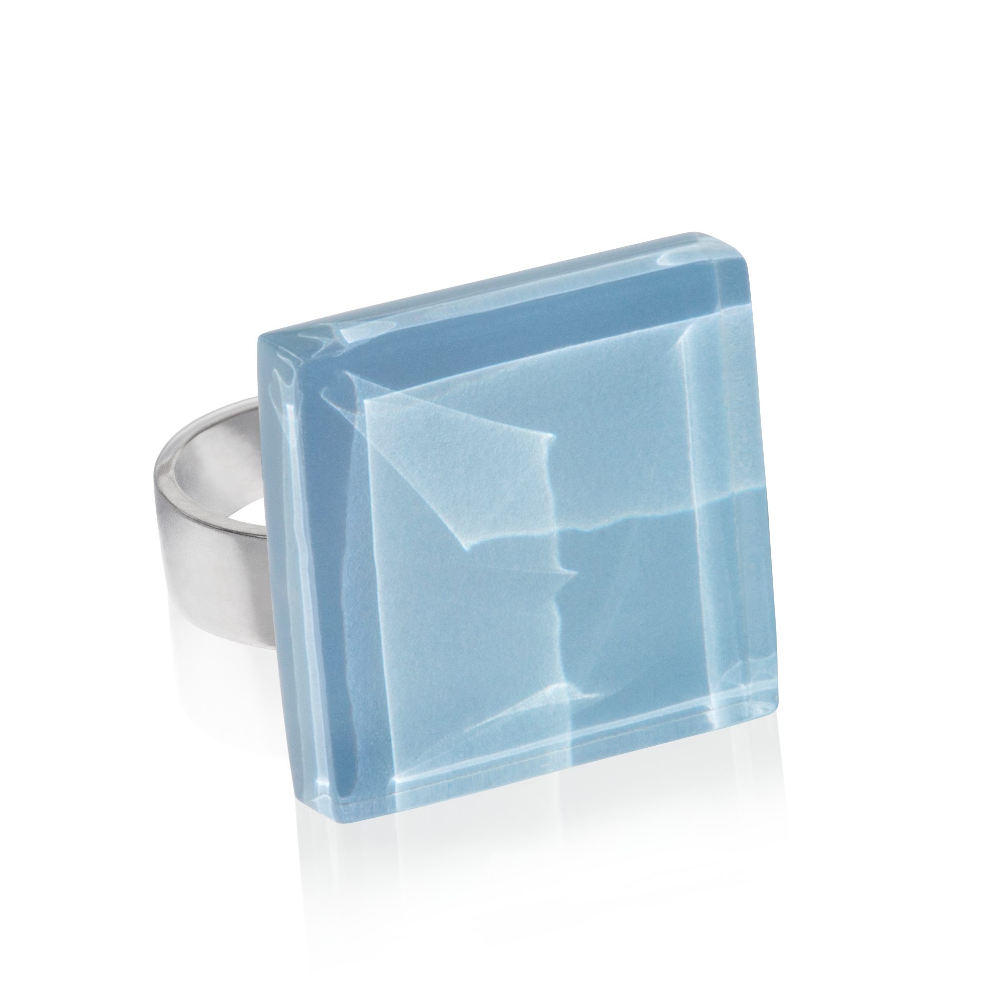 ALEXASCHA Fingerring Statement Ring mit Stein 20mm • größenverstellbar