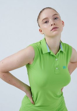 SPORTKIND Funktionsshirt Golf Polo Shirt ärmellos Mädchen & Damen hellgrün
