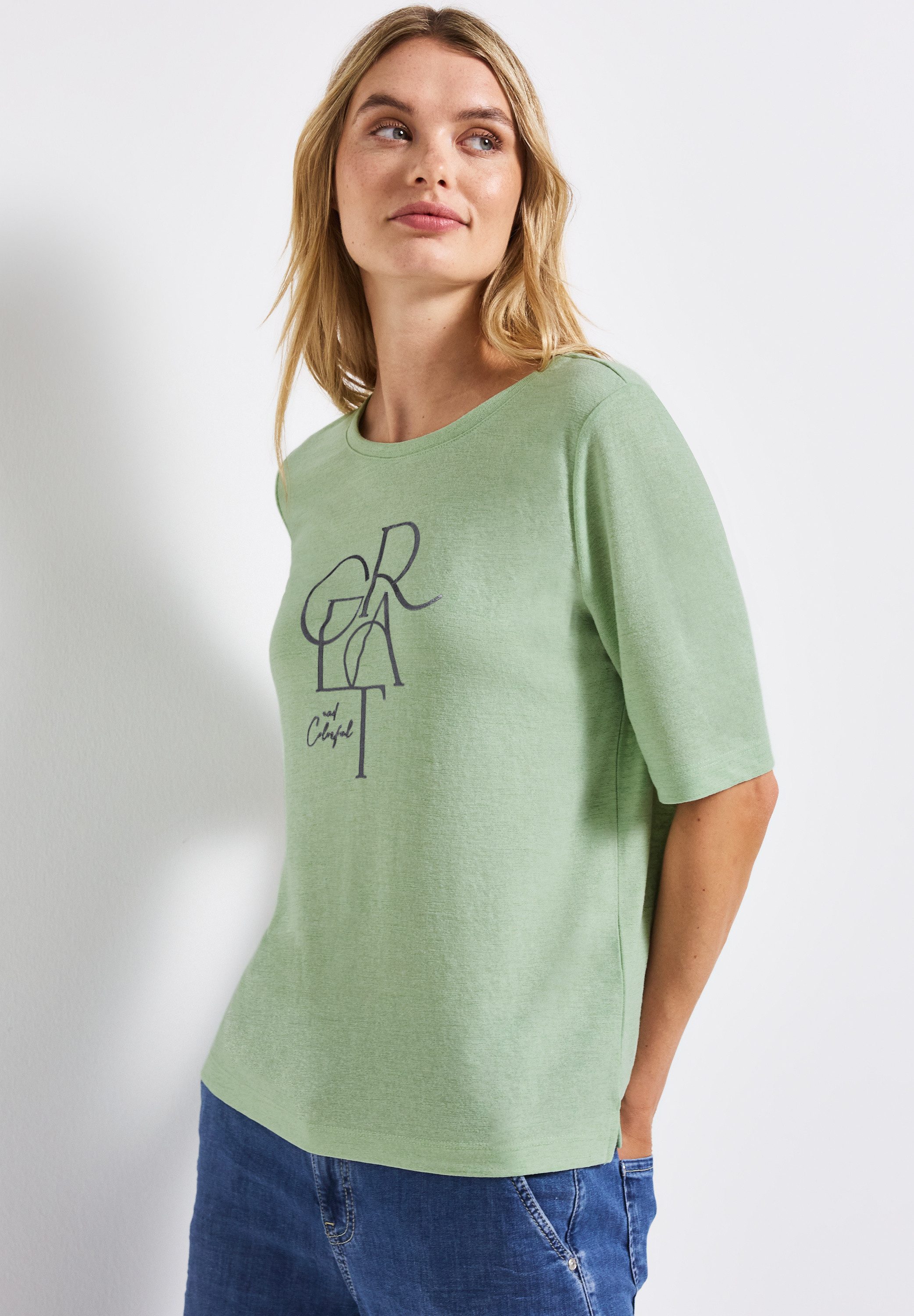STREET ONE T-Shirt mit Folien-Wording günstig online kaufen