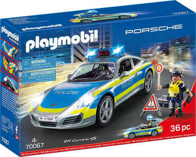 Playmobil® Konstruktions-Spielset »Porsche 911 Carrera 4S Polizei (70067), City Action«, (36 St), Made in Germany