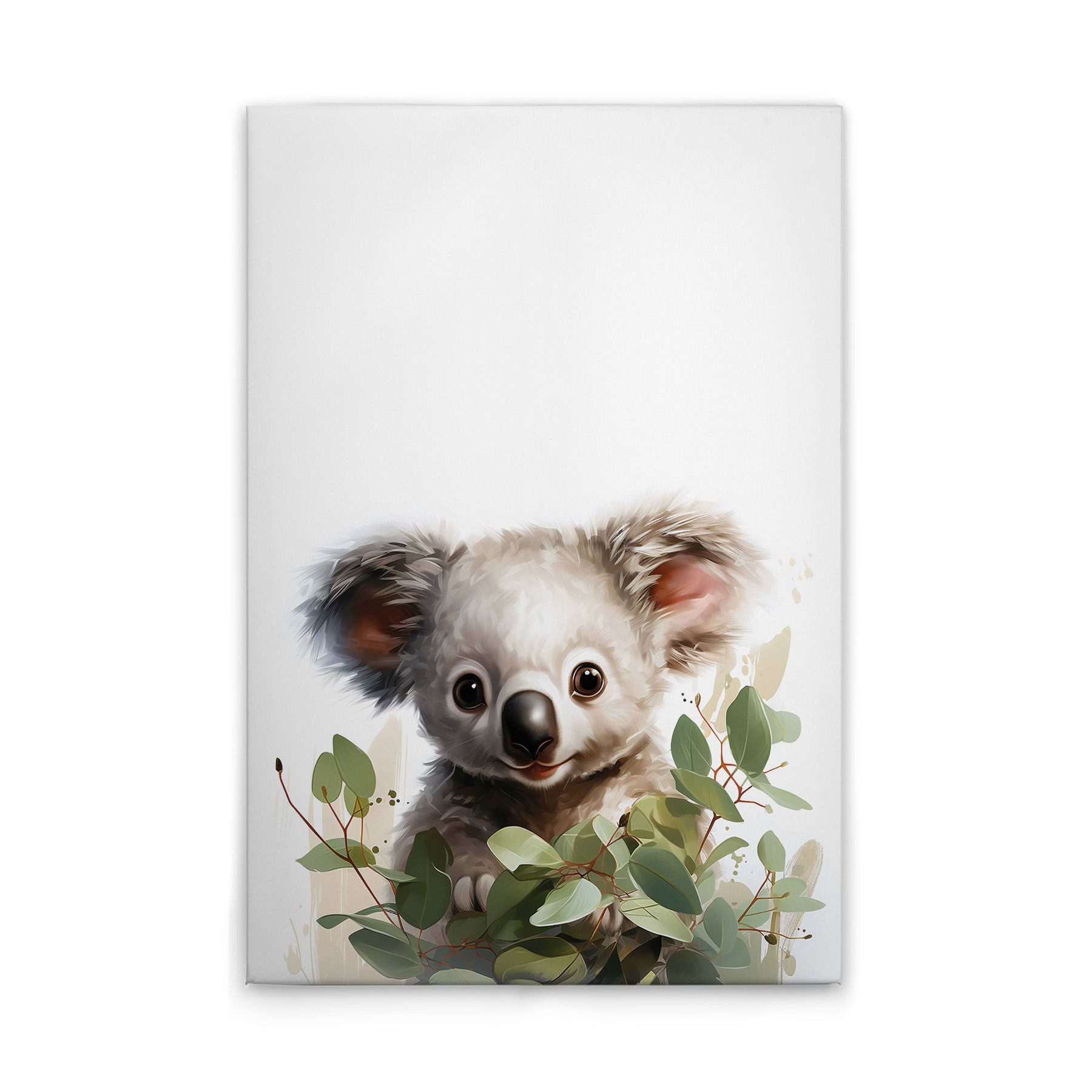 Tadessi Leinwandbild Leinwandbild Baby Koala Kinderzimmer M1-No.51892, Keilrahmen in Weiß, Tiere