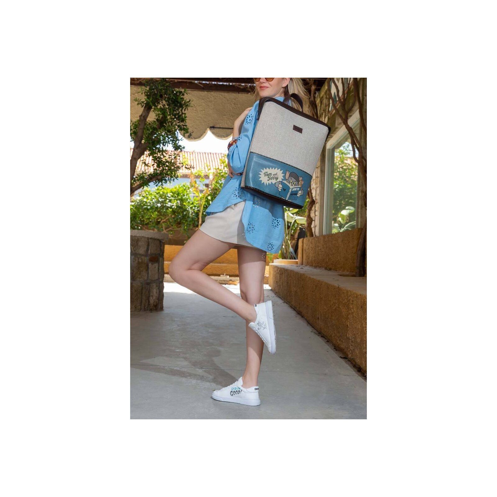 DOGO Laptoptasche Slim Backpack Rucksack Tom And Jerry Damen Backpack, Handgefertigt