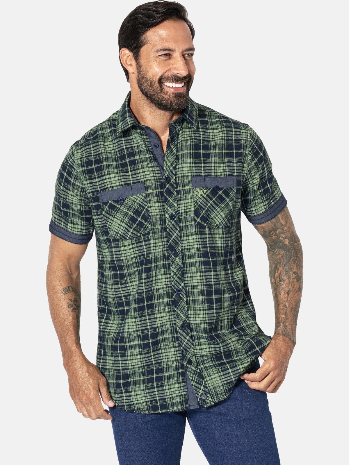 Jan Vanderstorm Kurzarmhemd AALVAN mit zwei Brusttaschen günstig online kaufen